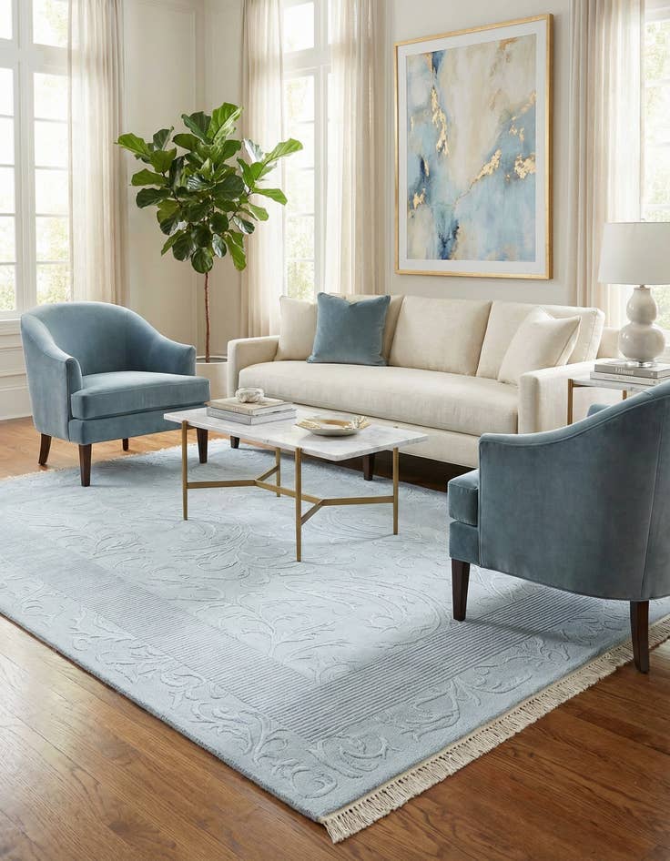 Detail image of 5' 6 x 7' 9  Hand Knotted Darya Wool Rug