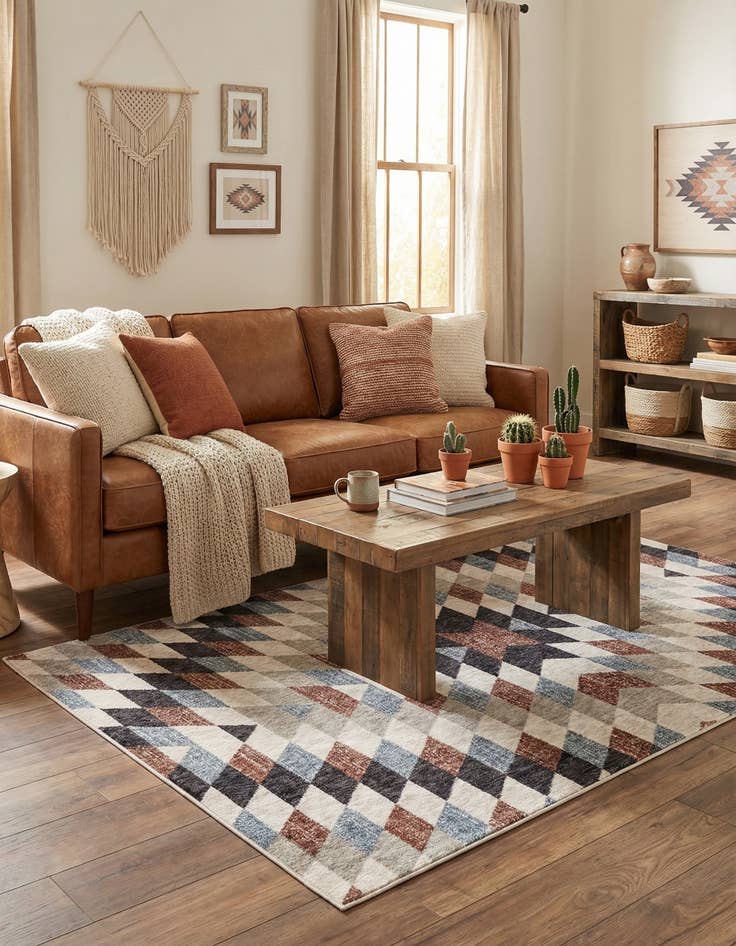 Detail image of  5' 3 x 8' Eco Southwestern Rug