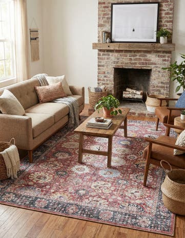 5' 1 x 8' Washable Timeless Rug