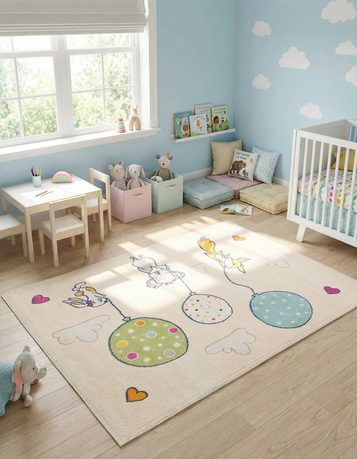 Detail image of 5' 3 x 7' 7  Washable  Indoor / Outdoor Rug