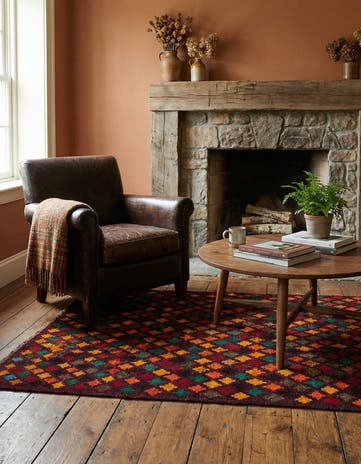 4' x 5' 9 Hand Knotted Balouch Wool Rug
