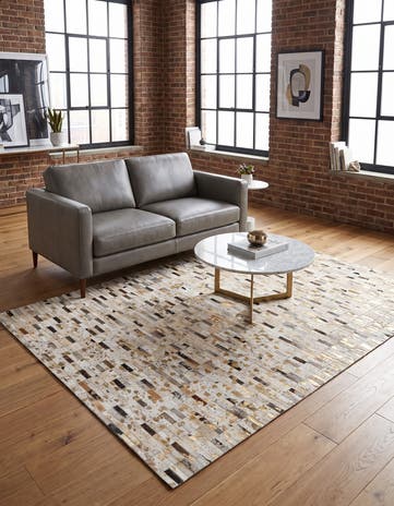 5' 2 x 7' 10 Cowhide Stocks Rug