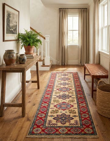 2' 7 x 9' 10 Hand Knotted Kazak Runner Rug