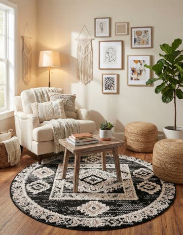 4' x 4' Cherokee Round Rug