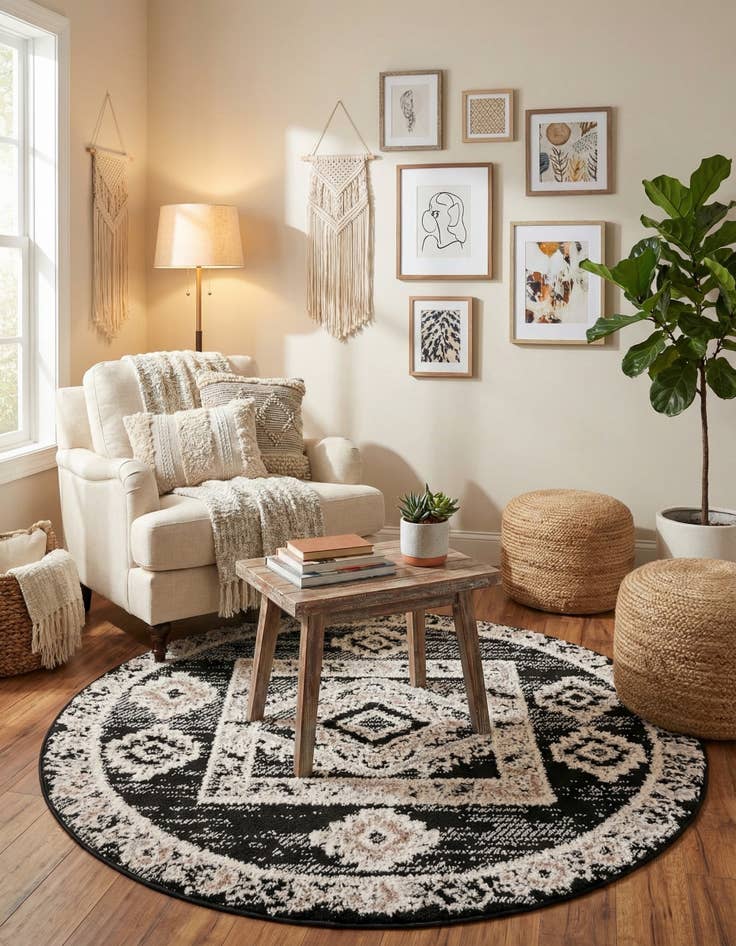 Detail image of  4' x 4' Cherokee Round Rug