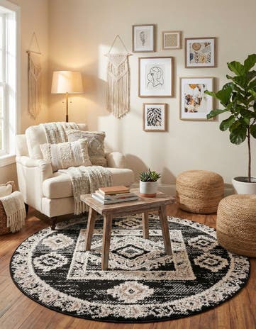 4' x 4' Cherokee Round Rug