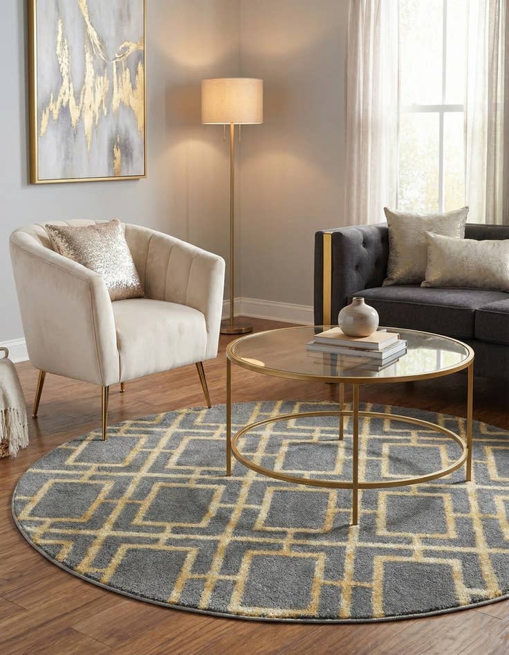 Detail image of 3' x 3'  Marilyn Monroe™ Glam Deco Round Rug