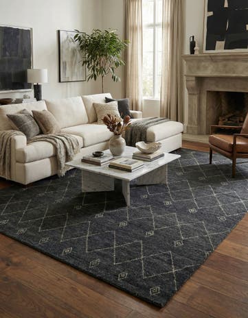 9' 5 x 13' 9 Hand Knotted Darya Wool Rug