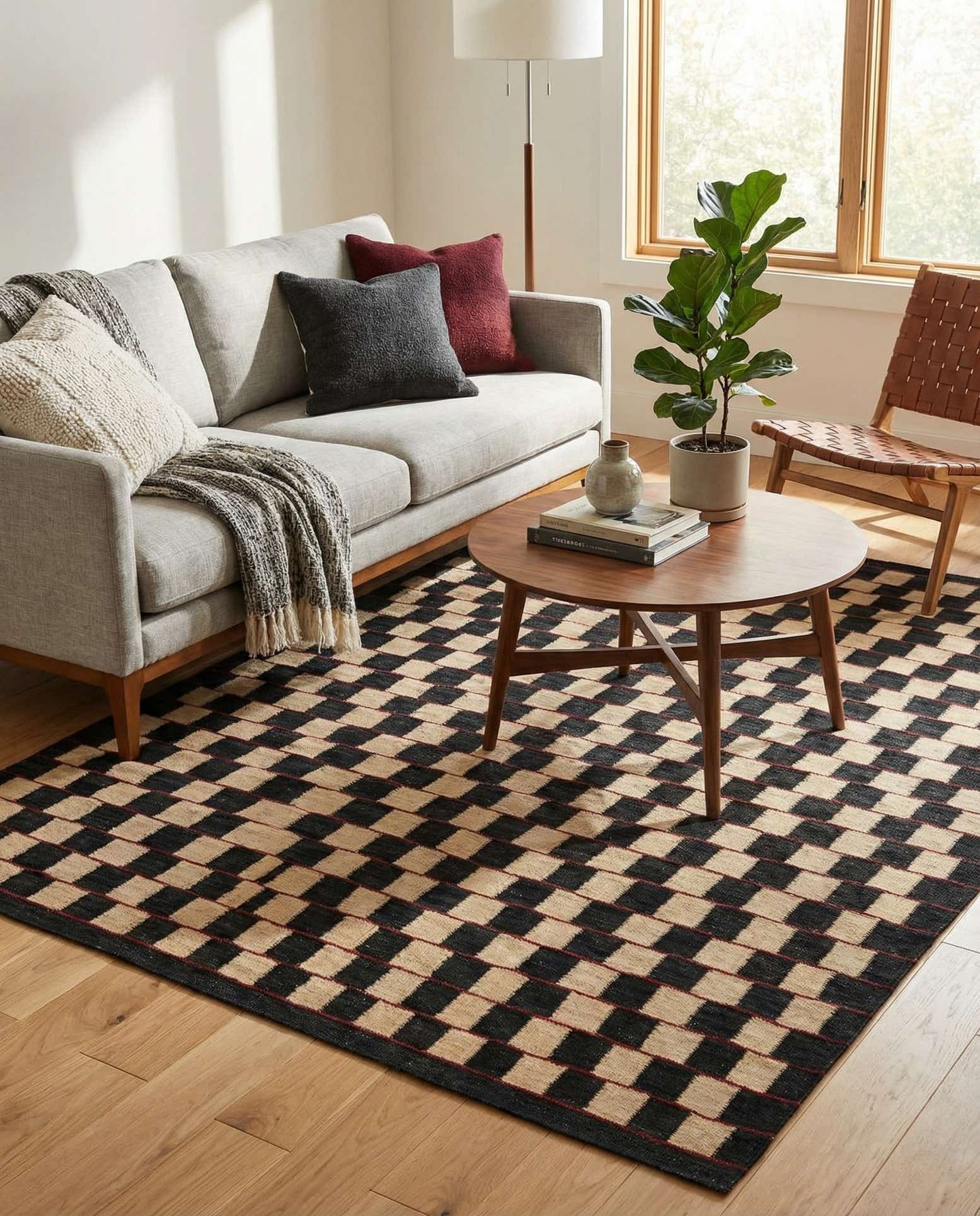 5' x 6' 3 Hand Woven Kilim Modern Wool Rug