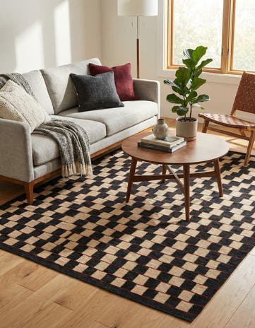 5' x 6' 3 Hand Woven Kilim Modern Wool Rug