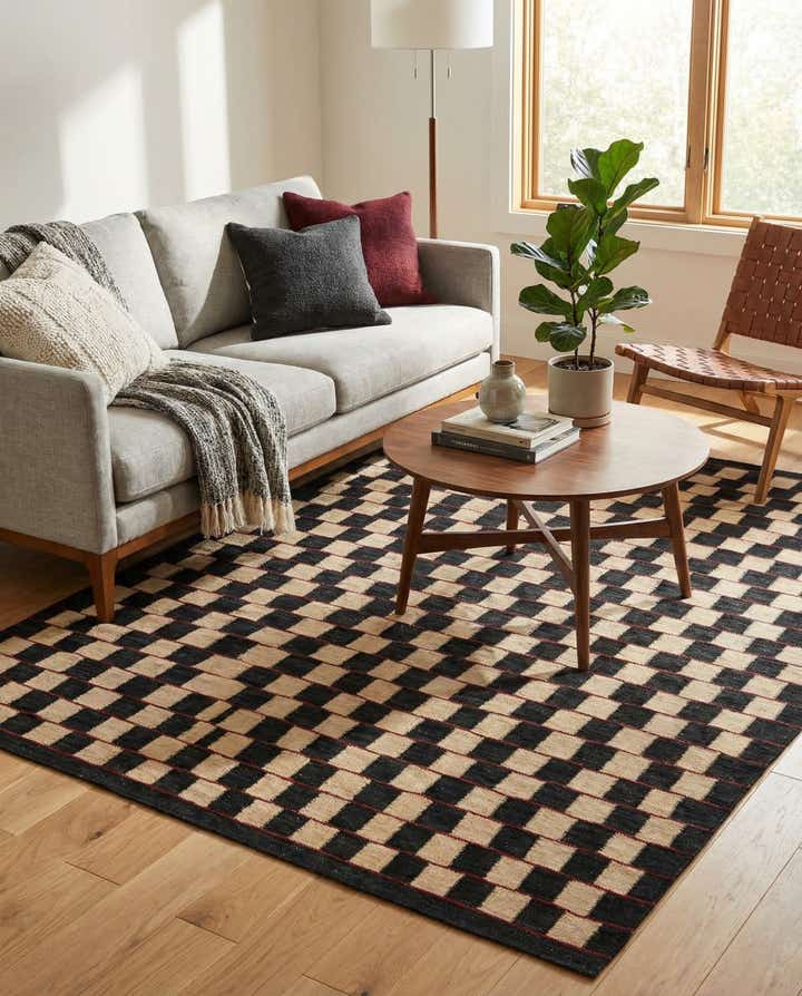 5' x 6' 3 Hand Woven Kilim Modern Wool Rug