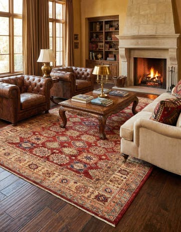 6' 6 x 9' 3 Hand Knotted Kazak Oriental Rug