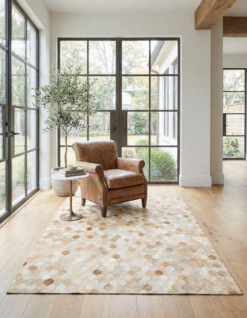 3' 11 x 6' Cowhide Stocks Rug