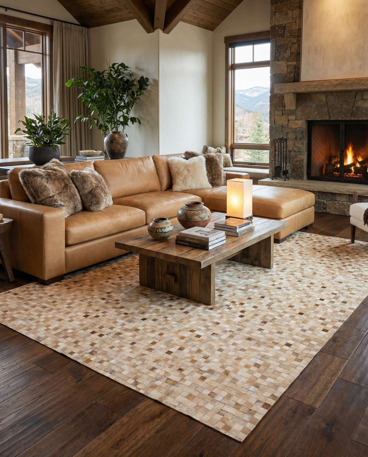 8' 1 x 9' 11 Cowhide - Patchwork Rug