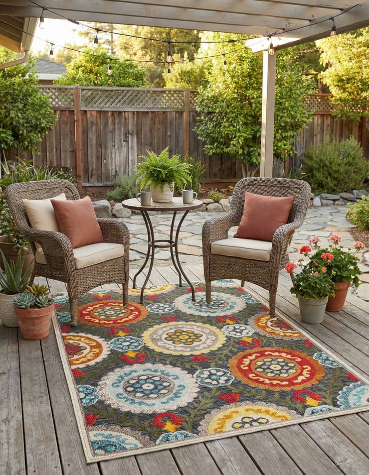 Detail image of 5' x 7'  Washable Casablanca Indoor / Outdoor Rug