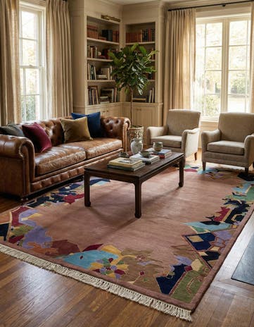 5' 9 x 8' Hand Knotted Tibet Wool Rug