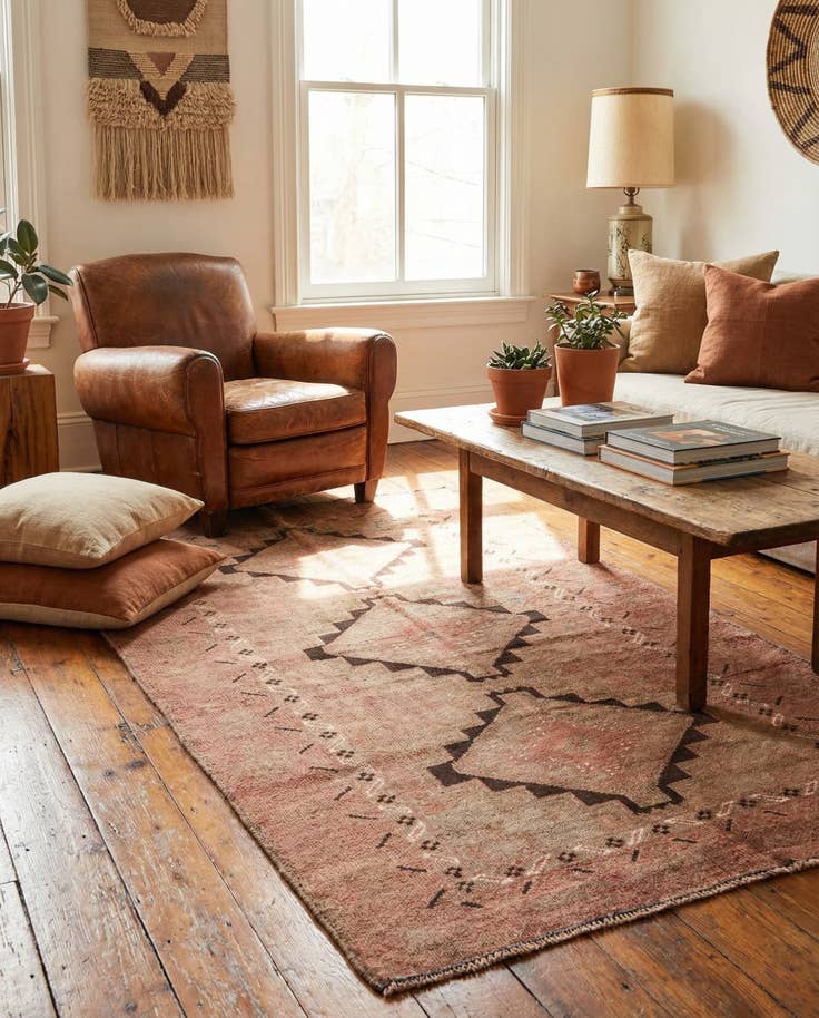 Detail image of 3' 5 x 6' 5 Hand Knotted Ultra Vintage Persian Wool Rug