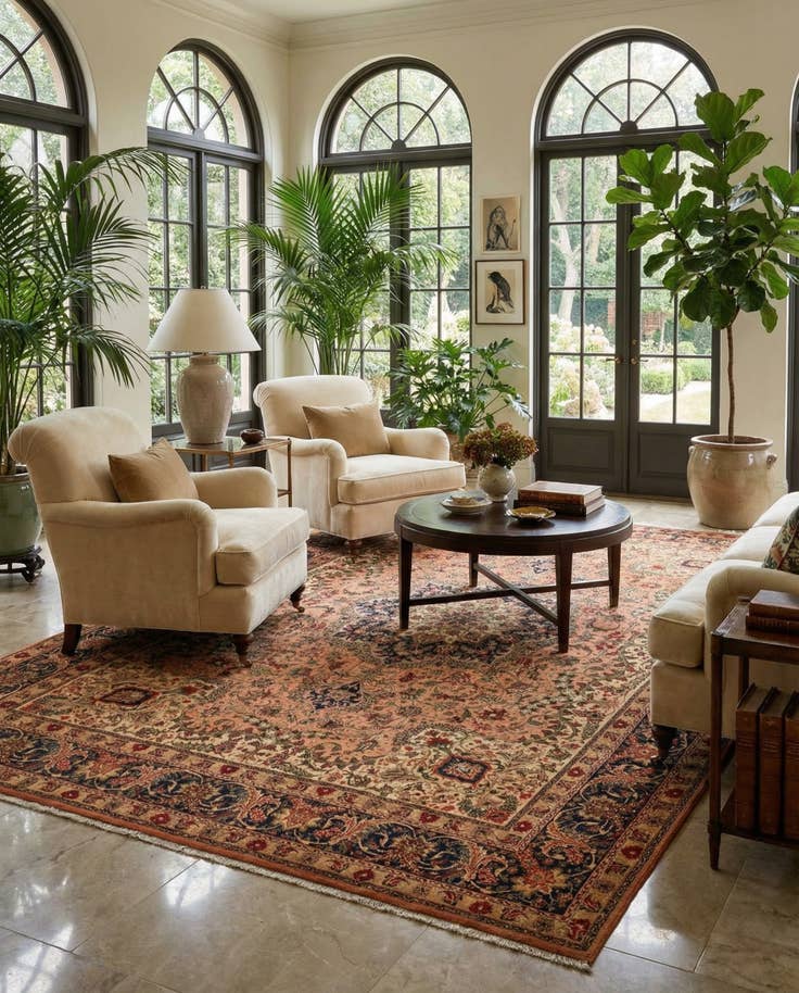 Detail image of 9' 8 x 12' 8 Hand Knotted Tabriz Persian Wool Rug