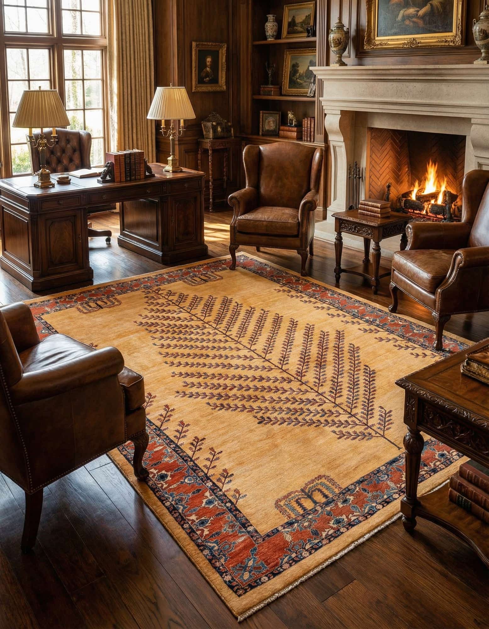 7' 7 x 9' 8 Hand Knotted Luribaft Rug