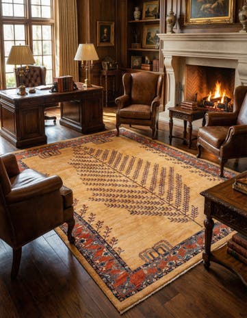 7' 7 x 9' 8 Hand Knotted Luribaft Rug