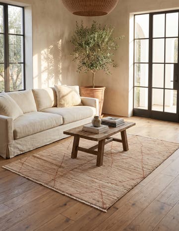4' 8 x 6' 7 Hand Knotted Moroccan Wool Rug
