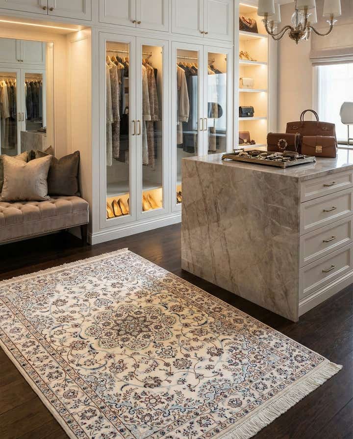 3' 3 x 5' 1 Hand Knotted Nain Persian Rug