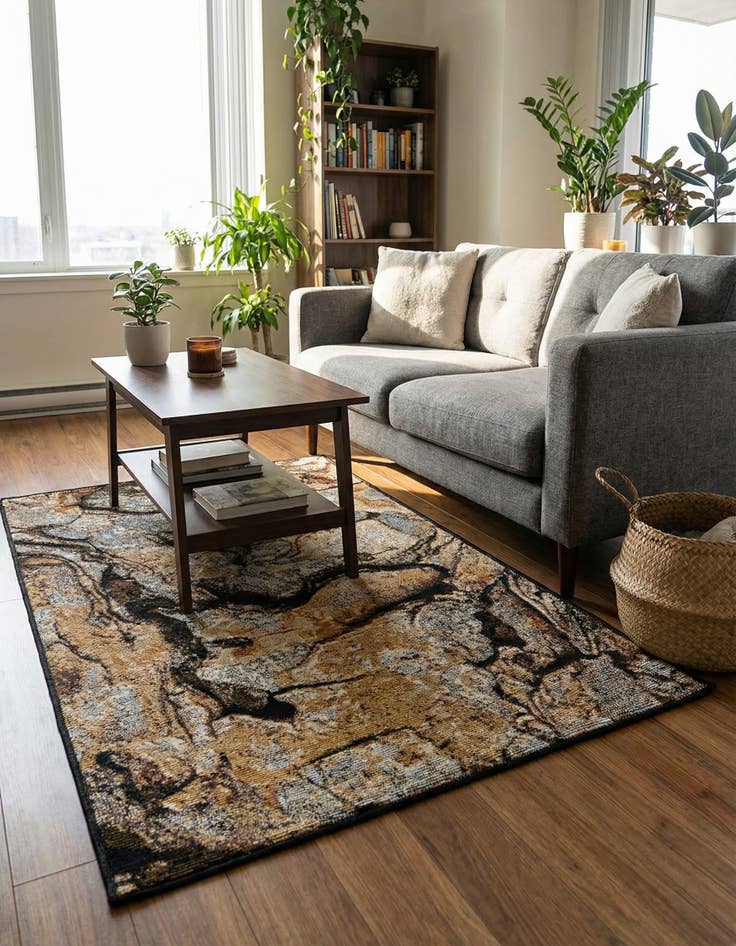 Detail image of  2' x 3'  Washable Modern Indoor / Outdoor Rug