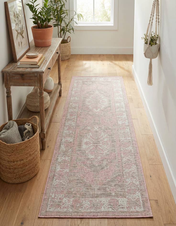 Detail image of 2' x 6'  Washable Traditional Indoor / Outdoor Runner Rug