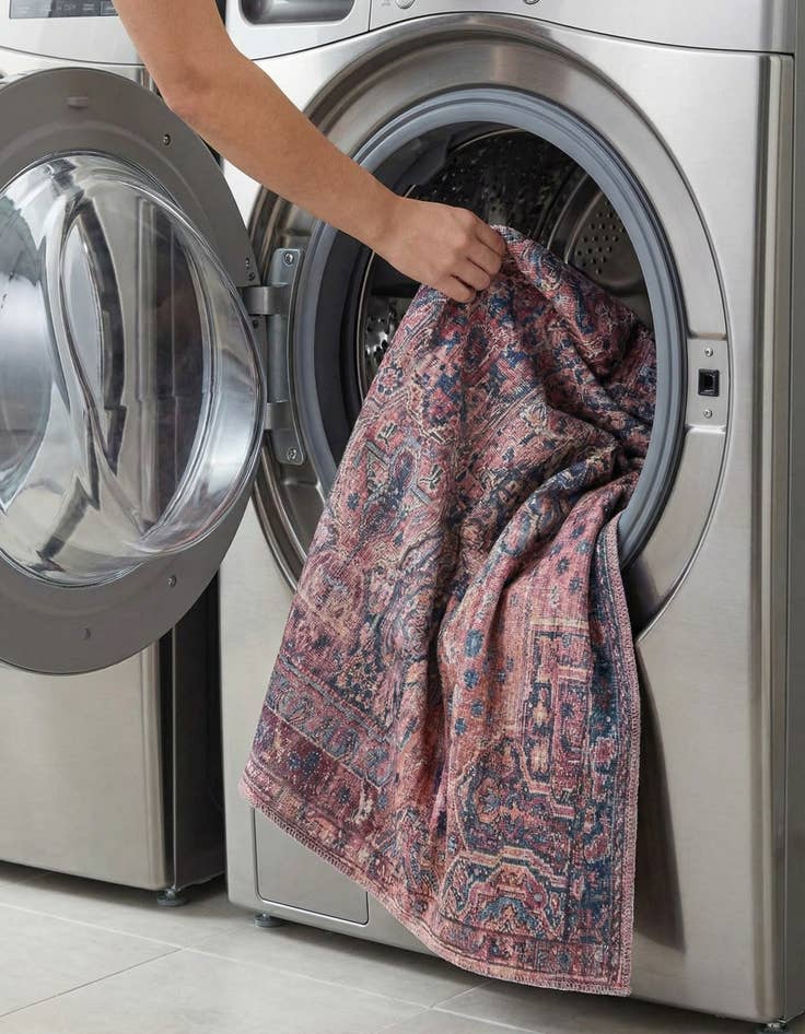 Detail image of  5' 3 x 5' 3  Washable Maahru Square Rug