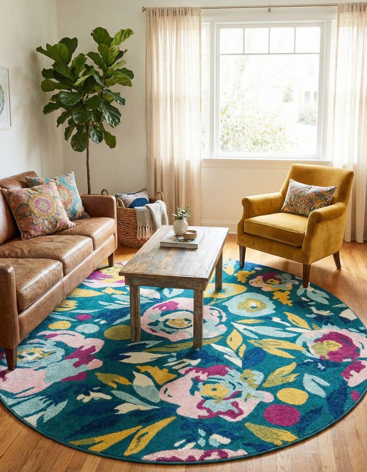 Detail image of  7' x 7' Bloom Round Rug