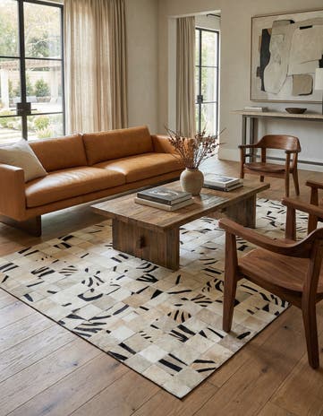 5' x 7' 10 Cowhide - Patchwork Rug