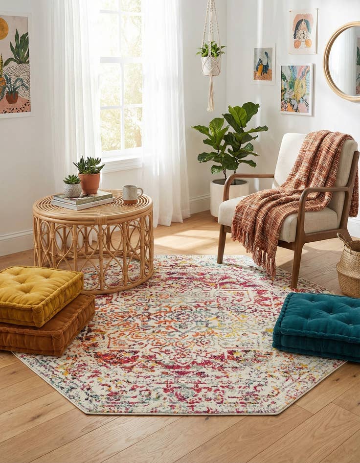 Detail image of  5' 3 x 5' 3 Arlington Octagon Rug