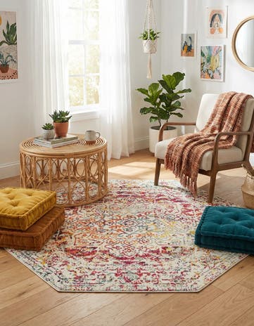 Light Multi Arlington Octagon Rug
