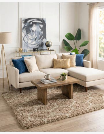 5' 3 x 5' 3 Trellis Shag Square Rug