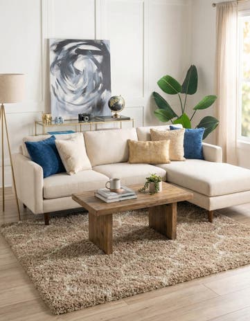 5' 3 x 5' 3 Lattice Shag Square Rug
