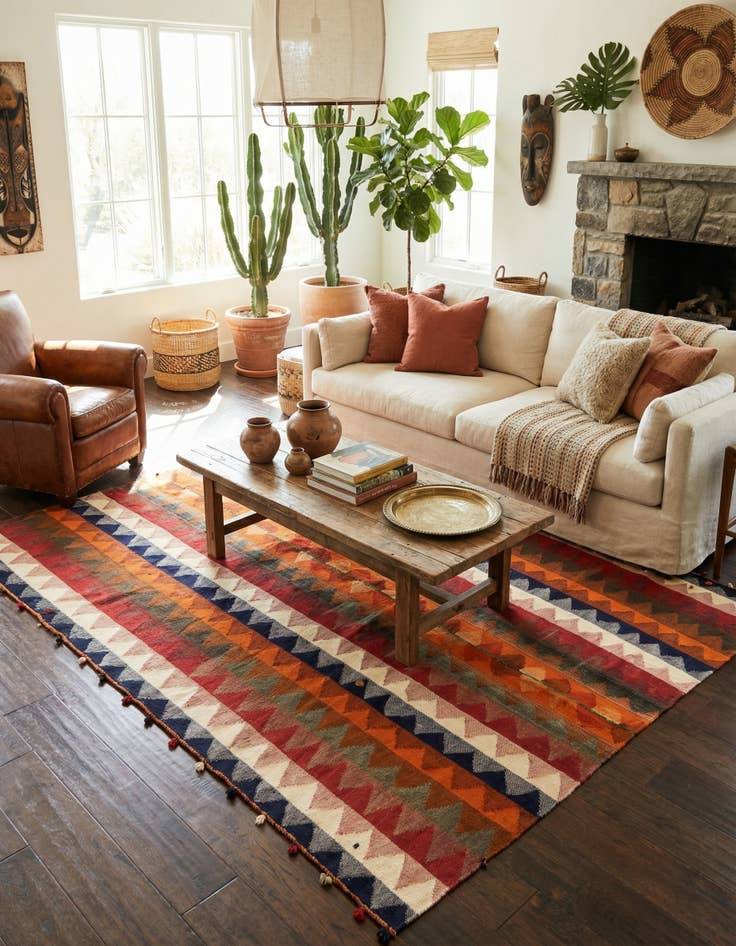 Detail image of  5' 8 x 6' 10 Jajim Square Rug