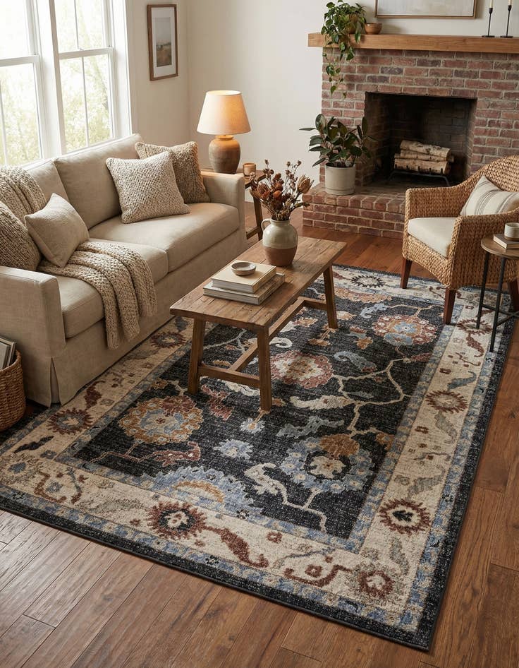 Detail image of 5' 3 x 8' Eco Traditional Rug