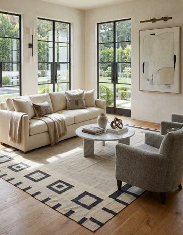 10' 5 x 13' 10 Hand Woven Kilim Modern Wool Rug