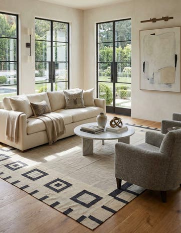 10' 5 x 13' 10 Hand Woven Kilim Modern Wool Rug