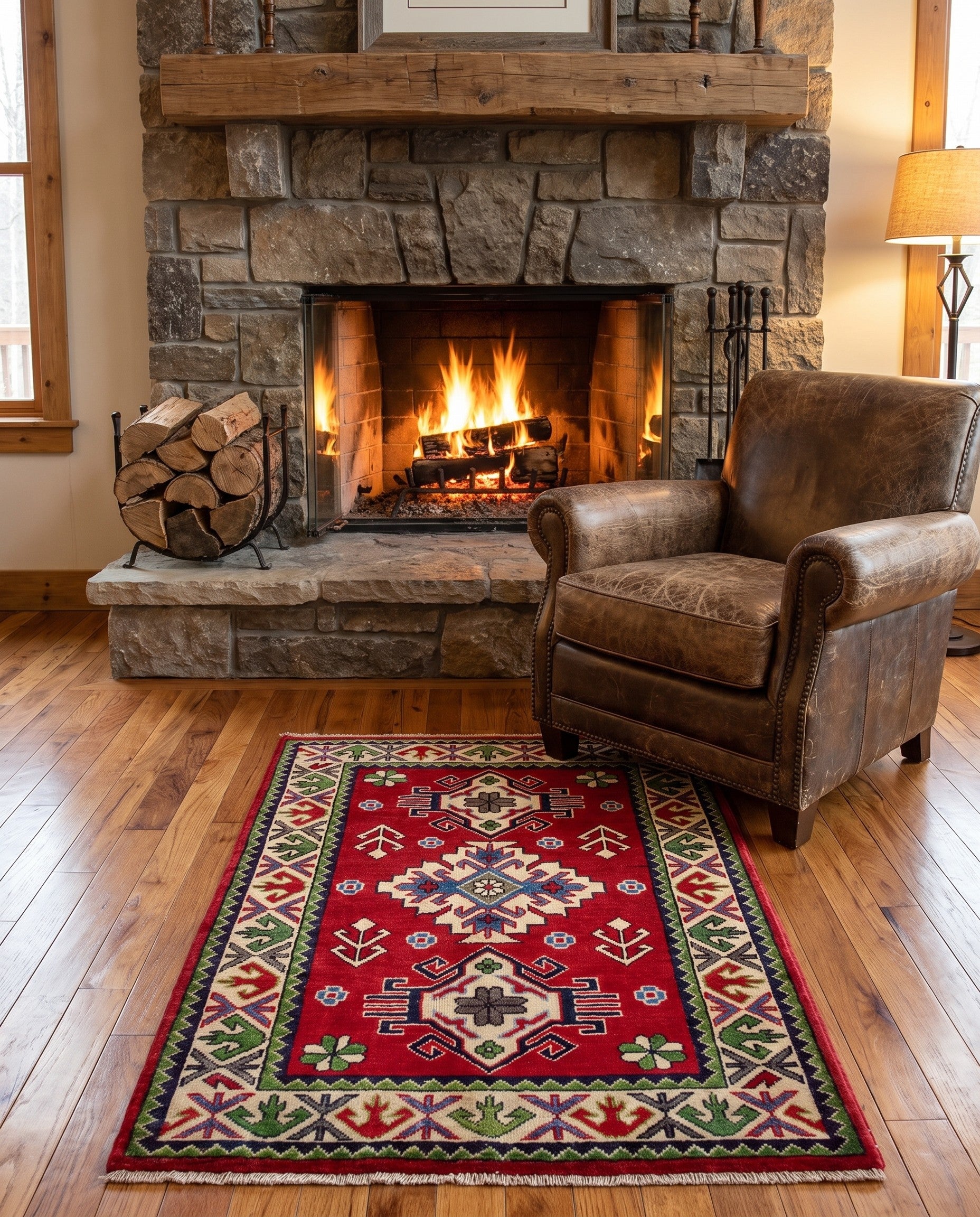 2' 9 x 4' 2 Hand Knotted Kazak Rug