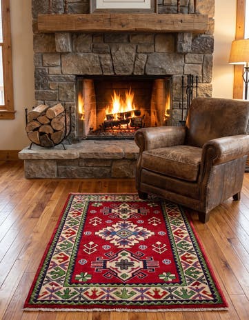 2' 9 x 4' 2 Hand Knotted Kazak Rug