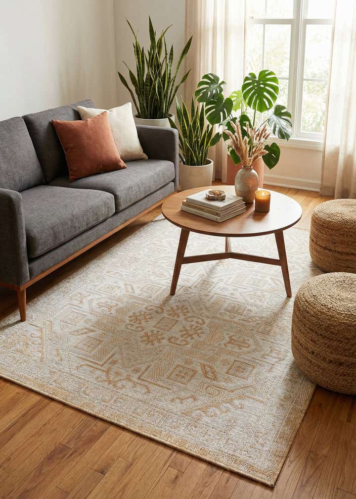 4' x 6' Easy-Clean Aztec Indoor / Outdoor Rug