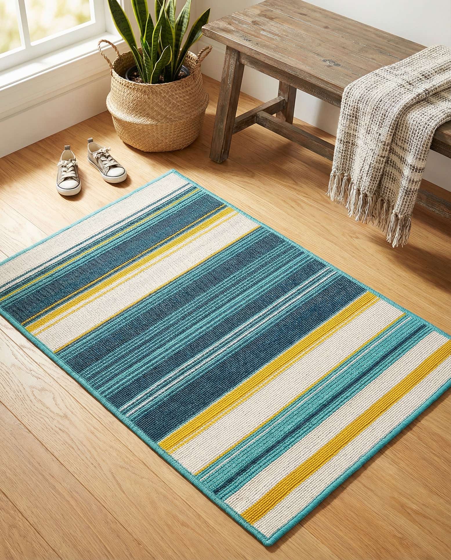 2' x 3' Easy-Clean Border Indoor / Outdoor Rug
