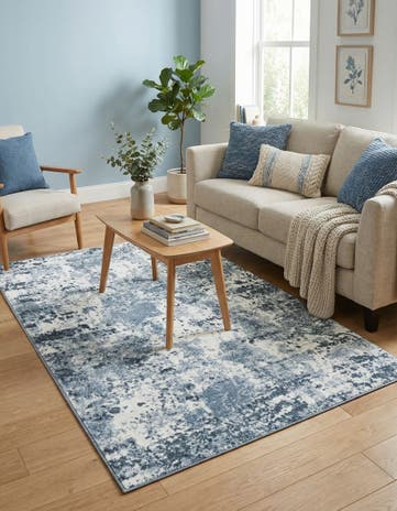 Vintage Blue Aurora Rug