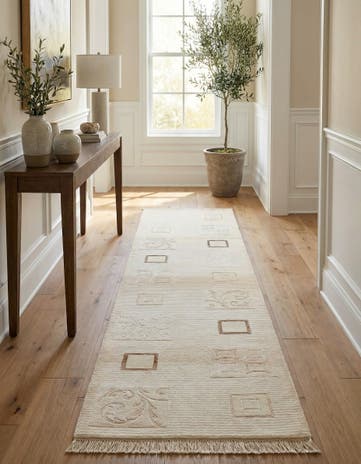 2' 10 x 9' 9 Hand Knotted Darya Wool Runner Rug