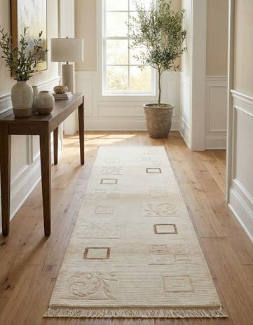 2' 10 x 9' 9 Hand Knotted Darya Wool Runner Rug
