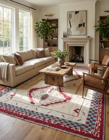 9' x 12' 4 Hand Knotted Oushak Wool Rug