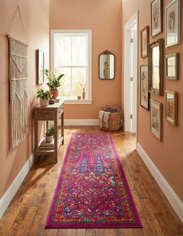 Pink Calypso Runner Rug