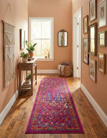 Pink Calypso Runner Rug