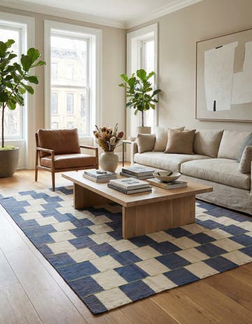 6' x 7' 6 Hand Woven Kilim Modern Wool Rug